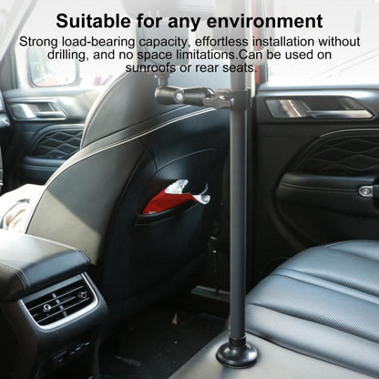 In-Car Camera Adjustable Mount Support Pole Extension Rod, 52-81.5cm Basic, 70-121cm Extended, Basic 4 in 1 Set with Crab Clip, Extend 4 in 1 Set with Crab Clip, Basic 5 in 1 Set with Clip Pocket Frame, Extend 5 in 1 Set with Clip Pocket Frame