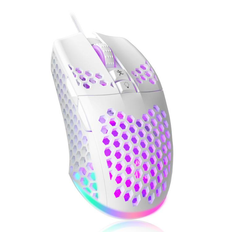 SOLAKAKA SM900 Honeycomb Hollow RGB Light Wired Gaming Mouse, SM900