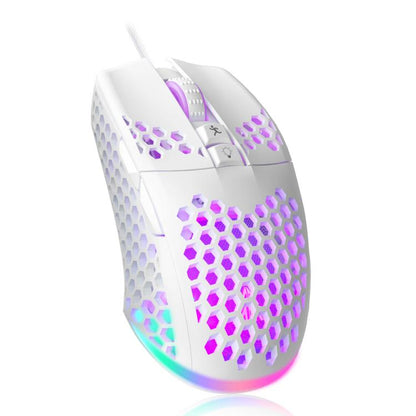 SOLAKAKA SM900 Honeycomb Hollow RGB Light Wired Gaming Mouse, SM900
