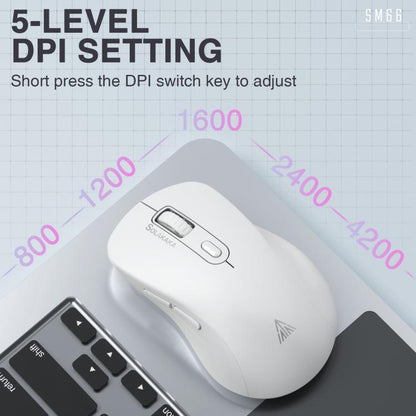 SOLAKAKA SM66 4200DPI 2.4GHz + BT Dual-mode Wireless Mouse, SM66