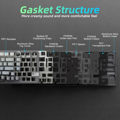 SOLAKAKA Ki75 Tri-mode RGB Side-Legend Wireless Mechanical Keyboard, Seiya Switch