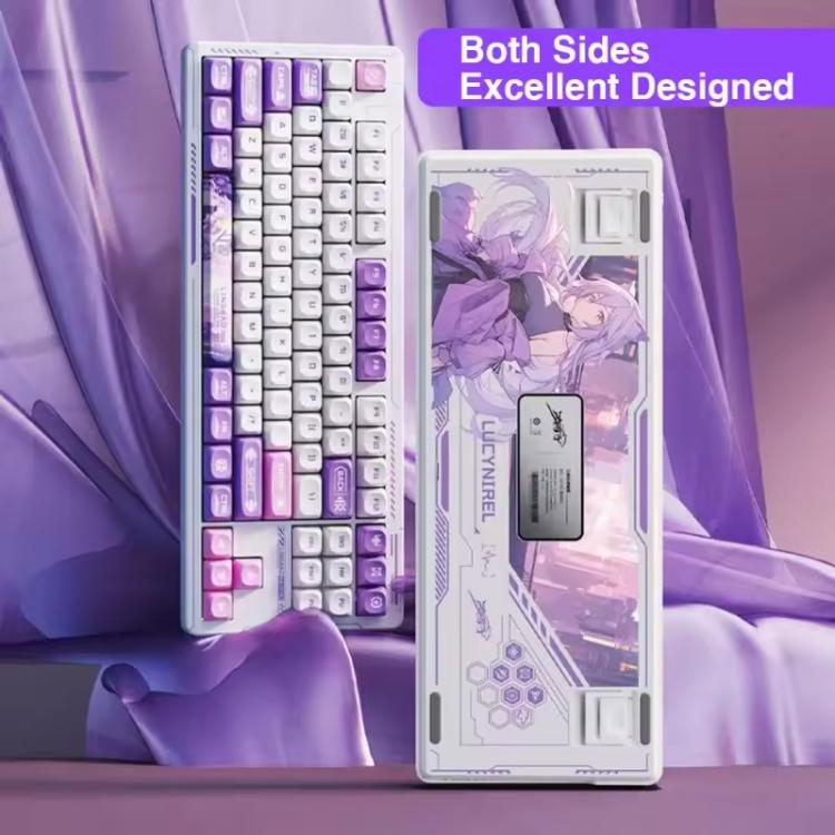 LINGBAO K87 Pro Tri-Mode Hot Swap Game Mechanical Keyboard, Elinia-Hanada Axis, Wu Kong-Hanada Axis, Lucinel-Hanada Axis, Serafina-Hanada Axis