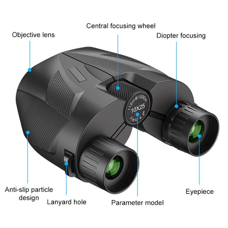 APEXEL 10 x 25 Compact Binoculars High-Power Portable Outdoor Binoculars for Bird Watching & Exploration, 10 x 25