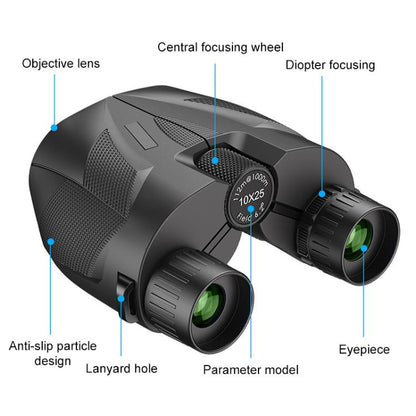 APEXEL 10 x 25 Compact Binoculars High-Power Portable Outdoor Binoculars for Bird Watching & Exploration, 10 x 25