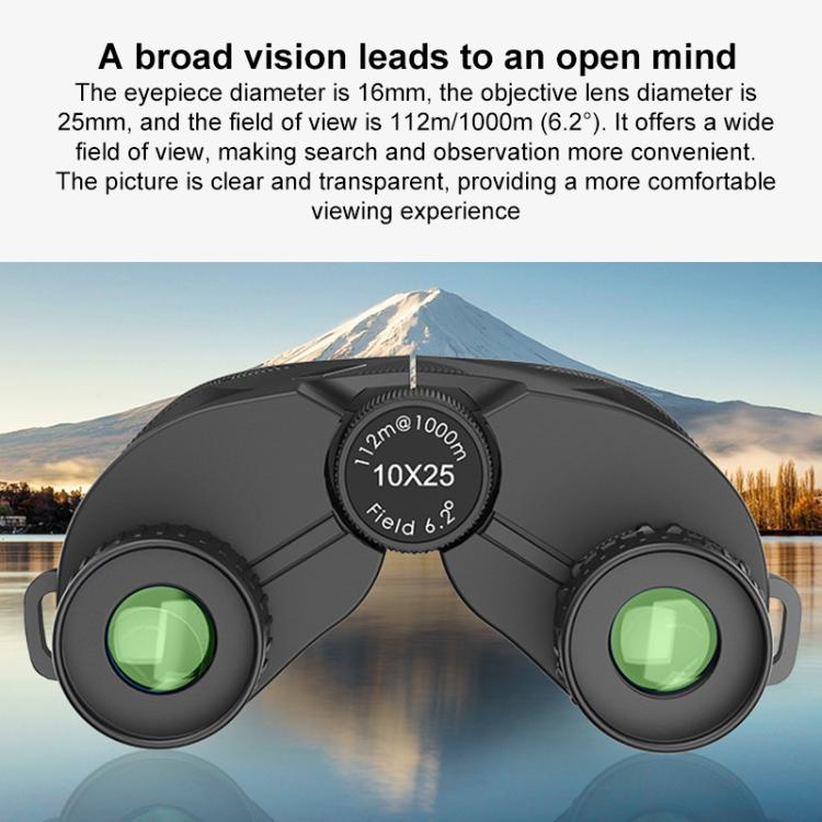 APEXEL 10 x 25 Compact Binoculars High-Power Portable Outdoor Binoculars for Bird Watching & Exploration, 10 x 25