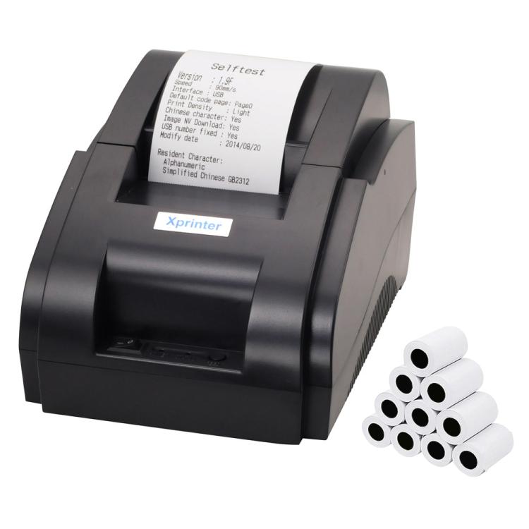 Xprinter XP58IIH 58mm Thermal Receipt Printer, USB, USB+Bluetooth, USB + 12 Rolls of Paper
