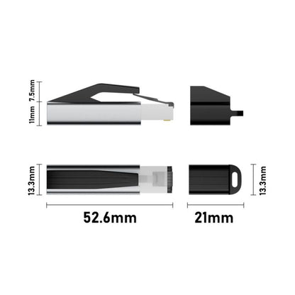 1000Mbps RJ45 to USB-C / Type-C Adapter with Keychain Cap
