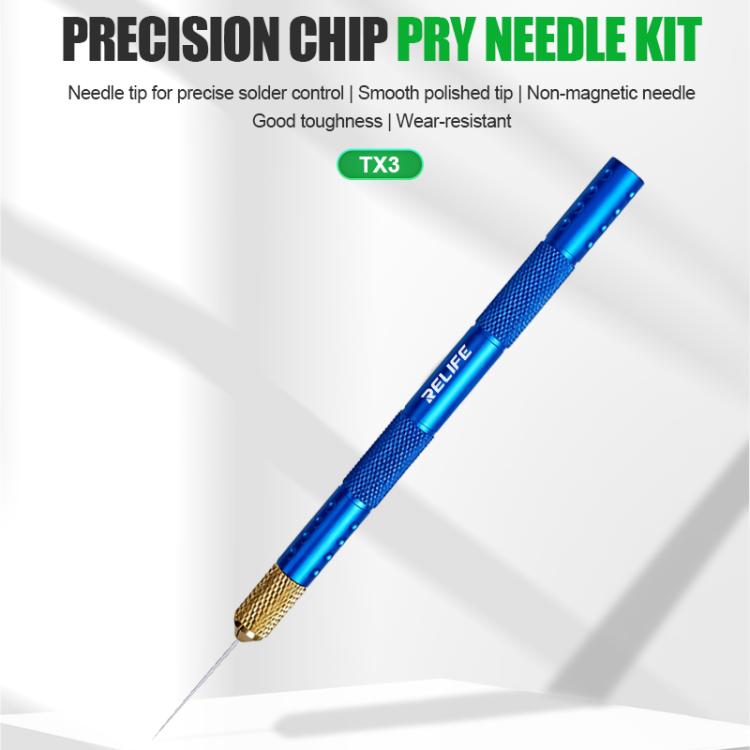 RELIFE TX3 Wear-Resistant Non-Magnetic Precision Chip Pry Needle Kit