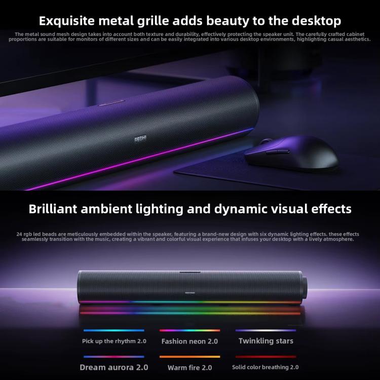 Original Xiaomi Redmi Computer Speaker 2 Pro RGB Light Desktop Stereo Soundbar