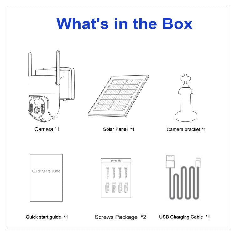 ESCAM QFS71 4G 3MP IP66 Wireless Security Camera System with Solar Panel, European Version, American Version