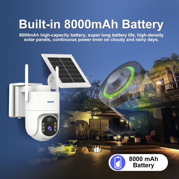 ESCAM QFS71 4G 3MP IP66 Wireless Security Camera System with Solar Panel, European Version, American Version