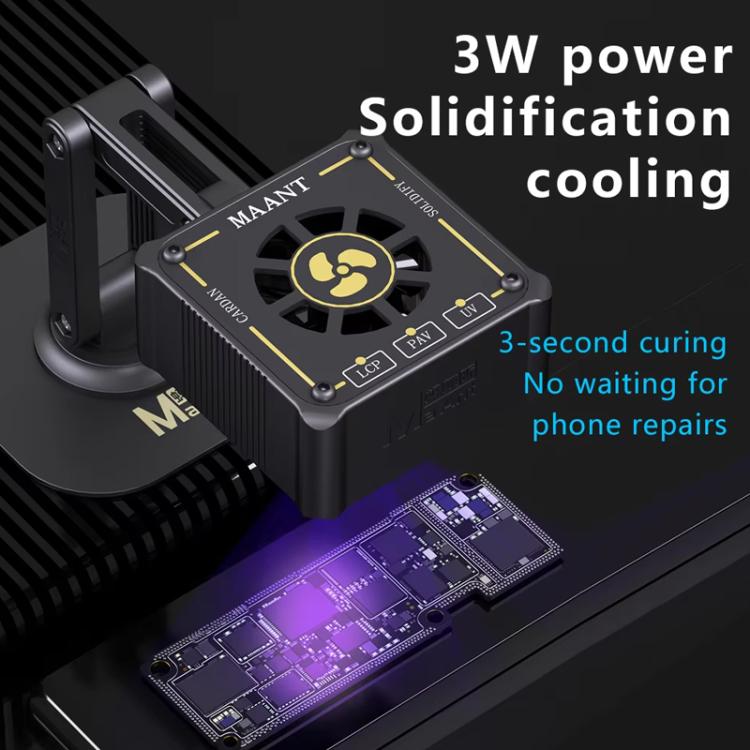 MaAnt M066 3W Multi-function Rechargeable UV Curing Cooling Fan, MaAnt M066