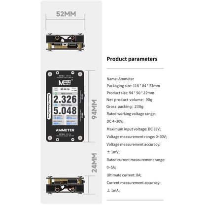 MaAnt DL-02 Intelligent Number Pointer Curve Ammeter, MaAnt DL-02