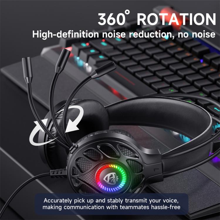 SoulBytes S200 3.5mm USB Wired LED Gaming Headset with Mic, S200