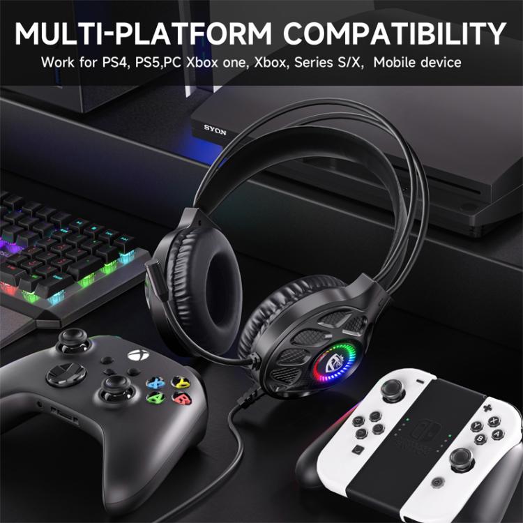SoulBytes S200 3.5mm USB Wired LED Gaming Headset with Mic, S200