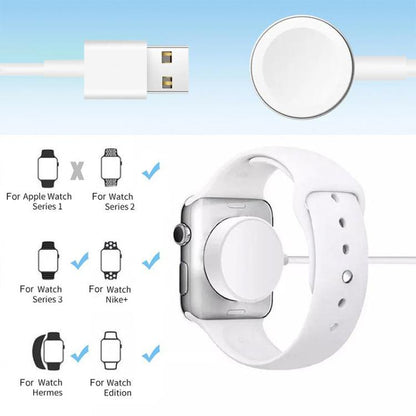 xDfind For Apple Watch Smart Watch Silicone Charging Holder and USB Charger Set, Silicone+USB (White), Silicone+USB (Black)