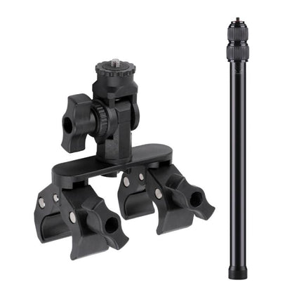 Universal Action Camera Bicycle Handlebar Double-Crab Clamp, With Adapter & Screw, Single Clamp, With Extension Rod & Adapter & Screw, With Extension Rod