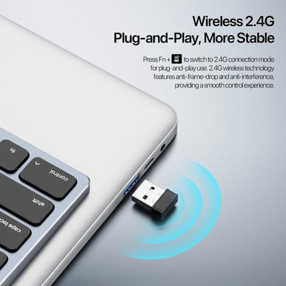 DUX DUCIS LK Pro Series Universal Dual-Mode Aluminum Alloy Wireless Keyboard With Touch Digital Panel, LK Pro Series