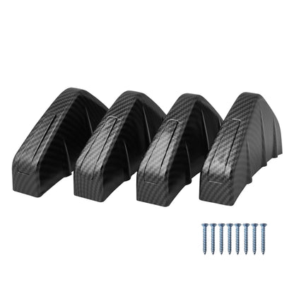 4 PCS Carbon Texture Car General Shark Fin Rear Spoiler Bumper Chassis Decoration, Carbon Texture