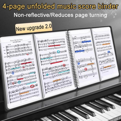 Expandable Non-reflective Piano Music Sheet Binder Folder, Black 40 Pages with Index Tabs & Pen, Blue 40 Pages with Index Tabs & Pen, Pink 40 Pages with Index Tabs & Pen, Black 60 Pages with Index Tabs & Pen, Blue 60 Pages with Index Tabs & Pen...