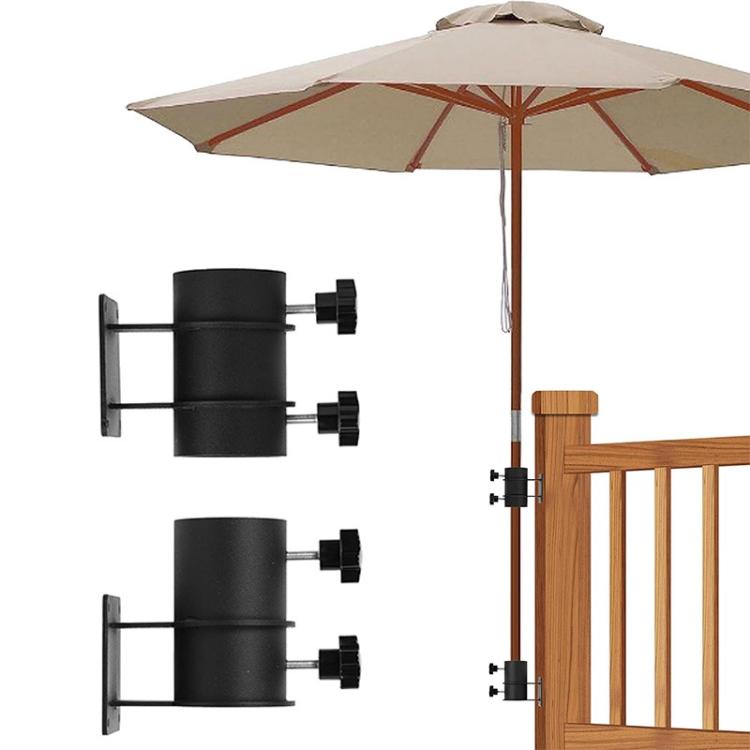 2 Pack Heavy-duty Patio Umbrella Holder Metal Outdoor Umbrella Mounting Base, FS-2467-1
