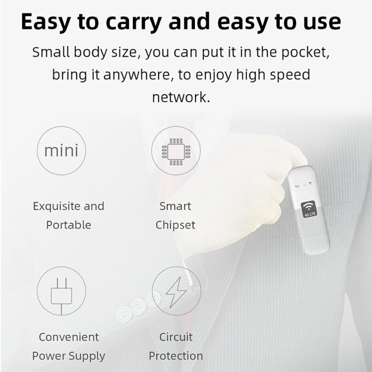 U8-G 4G UFI WiFi6 Dongle Wireless SIM Card Router, US Version