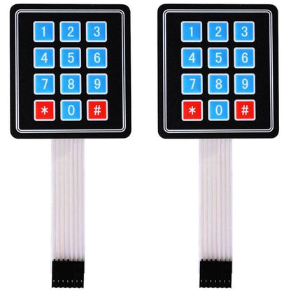 2pcs Membrane Switch Matrix Array Keyboard Keypad Control Panel Pad DIY Kit, 3x4, 4x4