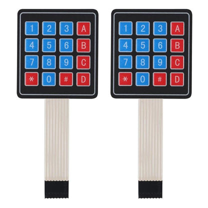 2pcs Membrane Switch Matrix Array Keyboard Keypad Control Panel Pad DIY Kit, 3x4, 4x4