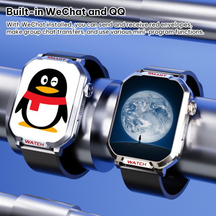 FA82S 1.83-inch 4G Network GPS Tracking Smart Watch Support Heart Rate / Blood Pressure Monitoring