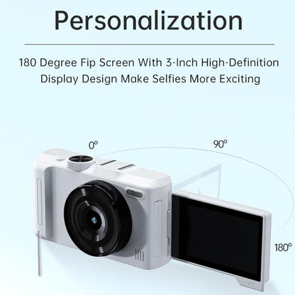 DX9 48MP 4K 3 inch HD LCD Flip Screen Retro Style CCD Mirrorless Digital Camera