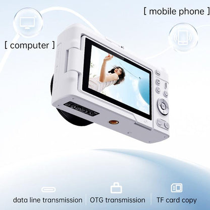 DX9 48MP 4K 3 inch HD LCD Flip Screen Retro Style CCD Mirrorless Digital Camera