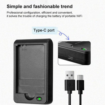 10pcs/Pack TDZ-01 3 in 1 Portable WiFi Battery Charger for M21G / M29HG / M26HG, with 50cm Charging Cable