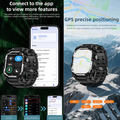 LOKMAT APPLLP 7 Max 4G Smart Watch, 2.06 inch SC8541E Quad Core, 3GB+32GB, Android 8.1, Video Call , Heart Rate