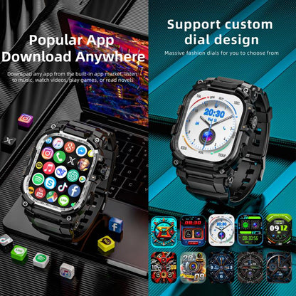 LOKMAT APPLLP 7 Max 4G Smart Watch, 2.06 inch SC8541E Quad Core, 3GB+32GB, Android 8.1, Video Call , Heart Rate