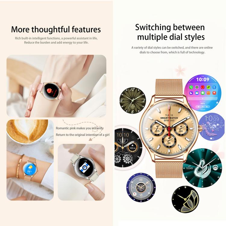 QS36 1.43-inch Smart Watch, Support Heart Rate, Blood Pressure, Blood Oxygen, Female Physiological Cycle