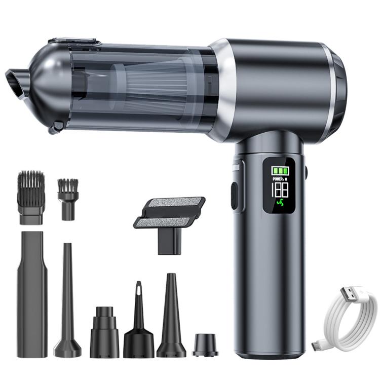 SUITU Digital Display Car Cordless High Power Brushless Vacuum Cleaner, One Touch Dustbin Emptying, Long Dust Collection Bin