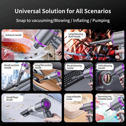 SUITU Digital Display Car Cordless High Power Brushless Vacuum Cleaner, One Touch Dustbin Emptying, Long Dust Collection Bin