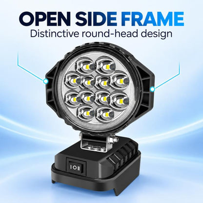 Dual USB LED Emergency Work Light, For Makita Battery Slot, 3 inch Round High Beam, 4 inch Square High Beam, 5 inch Square High and Low Beam, 8 inch Square High and Low Beam, 10 inch Square High and Low Beam