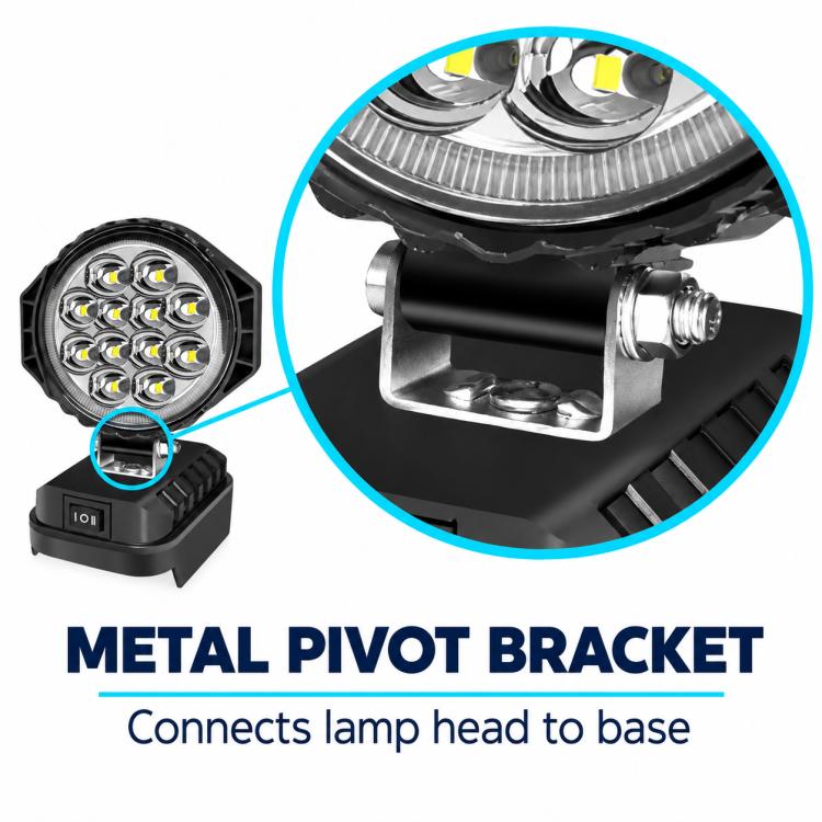 Dual USB LED Emergency Work Light, For Makita Battery Slot, 3 inch Round High Beam, 4 inch Square High Beam, 5 inch Square High and Low Beam, 8 inch Square High and Low Beam, 10 inch Square High and Low Beam