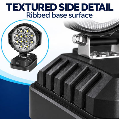Dual USB LED Emergency Work Light, For Makita Battery Slot, 3 inch Round High Beam, 4 inch Square High Beam, 5 inch Square High and Low Beam, 8 inch Square High and Low Beam, 10 inch Square High and Low Beam