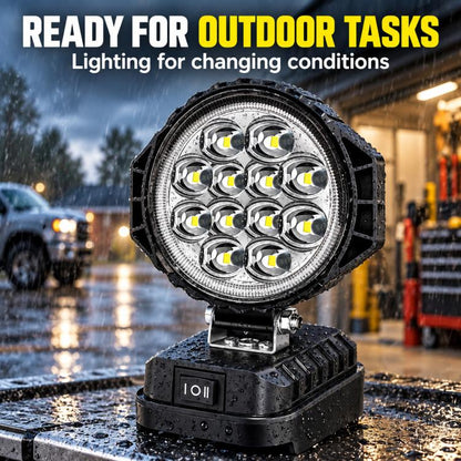Dual USB LED Emergency Work Light, For Makita Battery Slot, 3 inch Round High Beam, 4 inch Square High Beam, 5 inch Square High and Low Beam, 8 inch Square High and Low Beam, 10 inch Square High and Low Beam