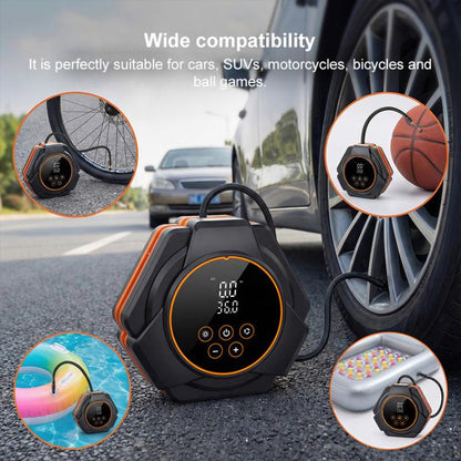 SUITU Car Triangular Air Pump Electric Air Tire Inflator, Button Version, Touch Screen Version