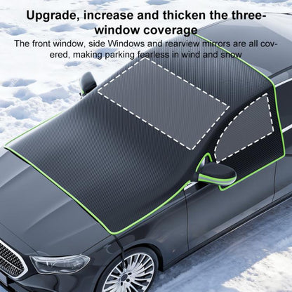 SUITU ST-3960 Universal Car Oxford Fabric Snow and Sun Protection Magnetic Front Windshield Half Cover