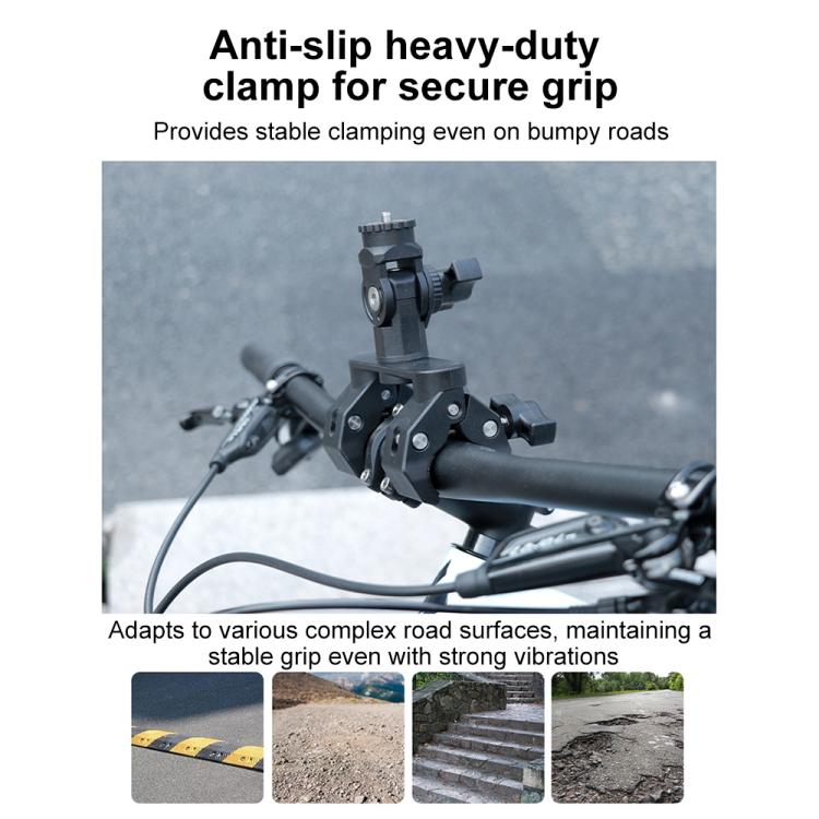 Universal Action Camera Bicycle Handlebar Clamp Holder Extension Rod, With Rod & Dual-Leg Crab & Dual-Head Crab Clamp, With 2 x  Dual-Head-Crab Clamp, With Rod & Dual-Head-Crab & Single-Crab Clamp