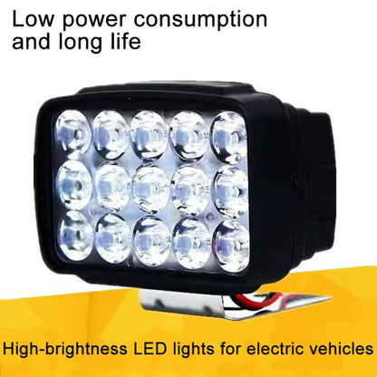 DC 12V-80V LED Super Bright Headlight Beam Driving Light for Electric Vehicle, Tractor, ATV/UTV, 15-LEDs Single Light, 3 inch 18-LEDs Single Light, 4 inch 30-LEDs High Low Light, 5 inch 48-LEDs High Low Light, 7 inch 57-LEDs High Low Light