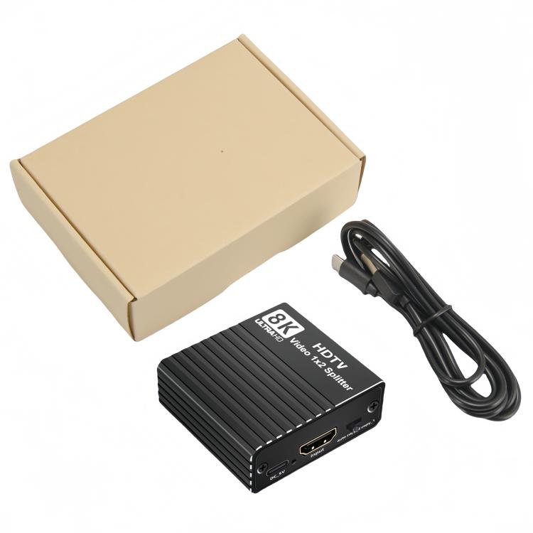 H12 8K 60Hz 1 In 2 Out Ultra HD HDMI Video Splitter, H12