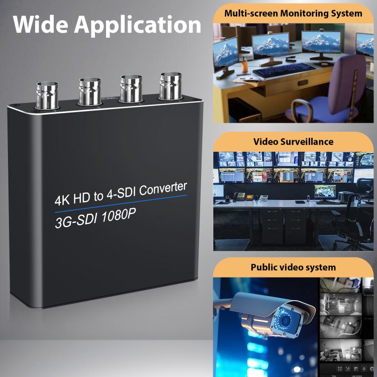 NK-814 4K HDMI Input to 4-SDI Output Converter, 4-SDI