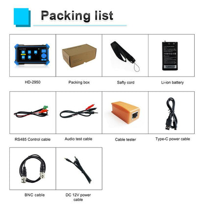 HD-52ACT Pro 5 inch Screen Engineering Treasure Coaxial AHD, CVI, TVI 5 in 1 Video Surveillance Tester, EU Plug, US Plug, UK Plug