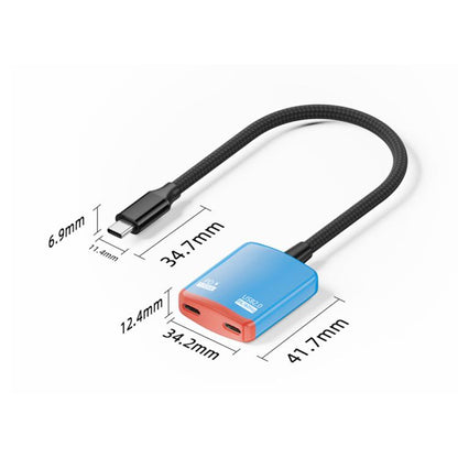 2 in 1 Type-C to Dual Type-C Full Featured AR Converter