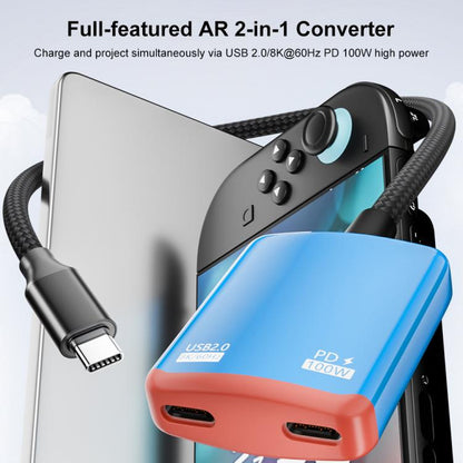 2 in 1 Type-C to Dual Type-C Full Featured AR Converter